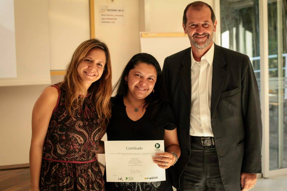 Nastassia Romano, Celia Borges do Projeto Abrindo Caminhos e James Marins